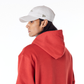 New Era Script Script Red Fleece Oversized Pullover Hoodie