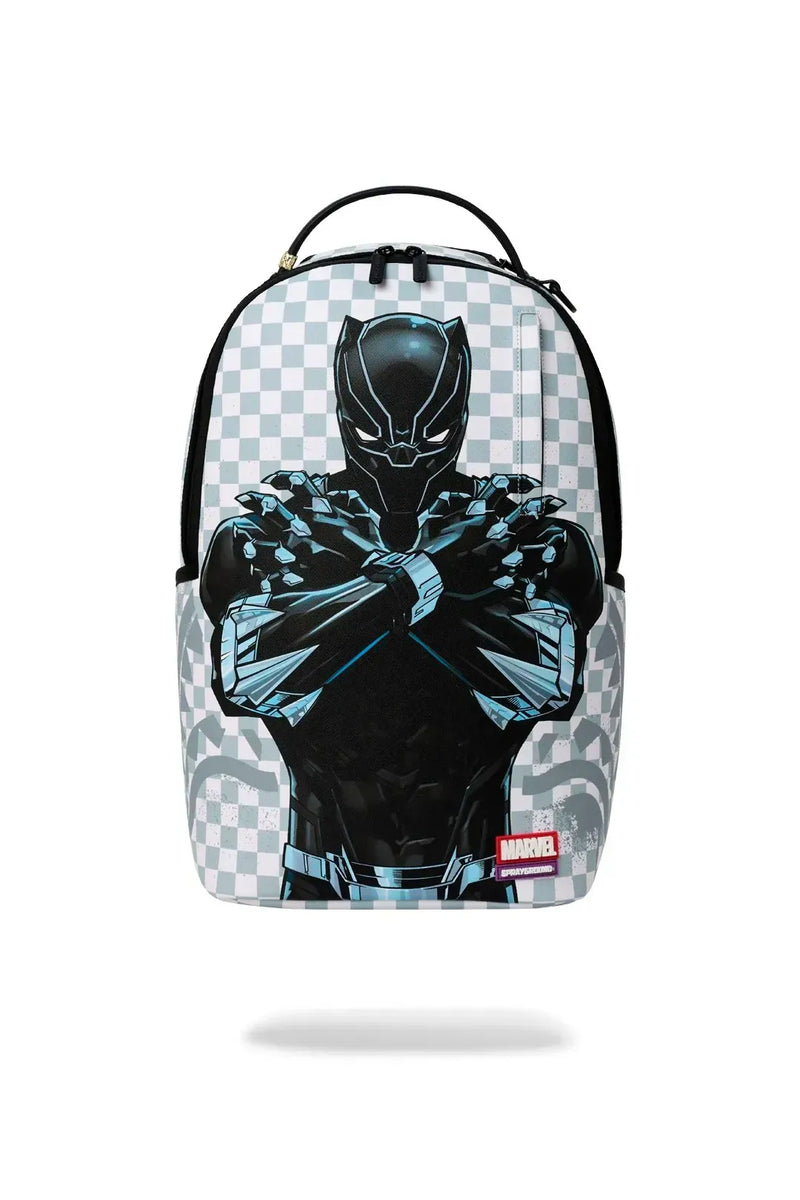MARVEL BLACK PANTHER WAKANDA FOREVER ON WHITE CHECK DLXSV BACKPACK תיק גב