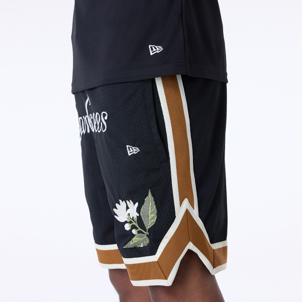 New York Yankees MLB Floral Black Shorts