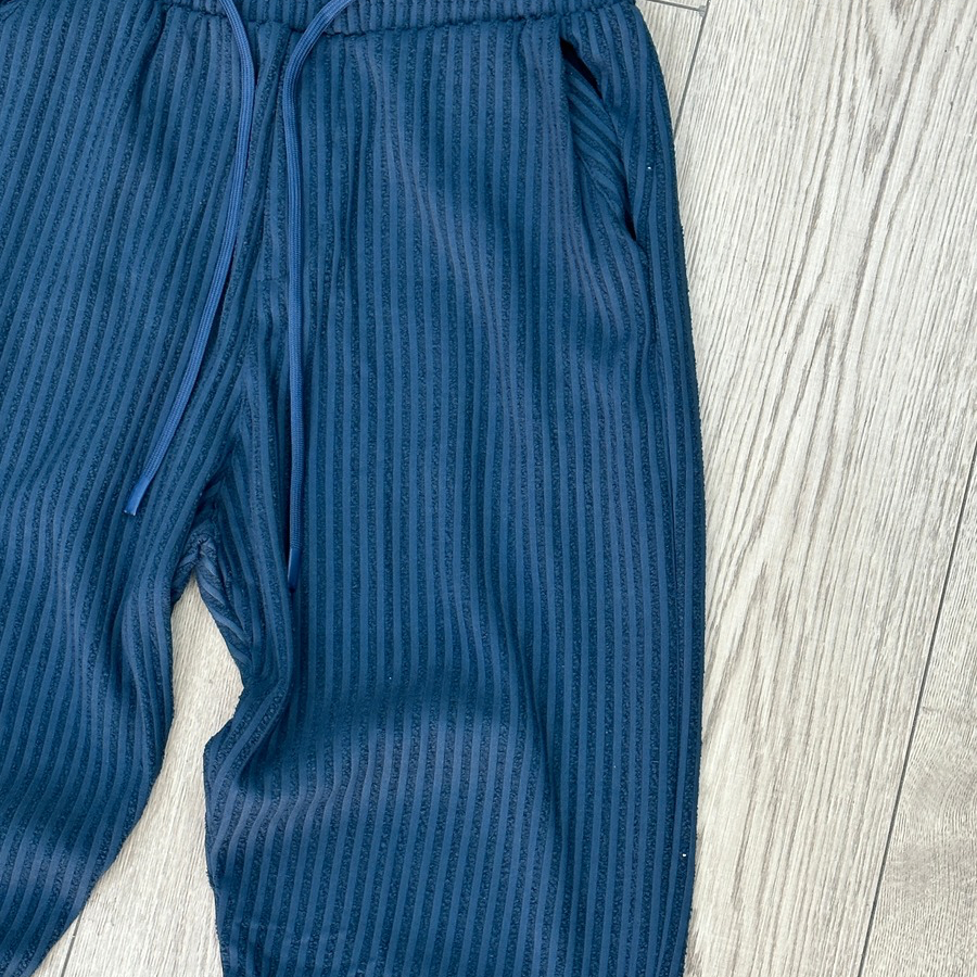 ELEGANT PANTS STRIPED- IRON BLUE