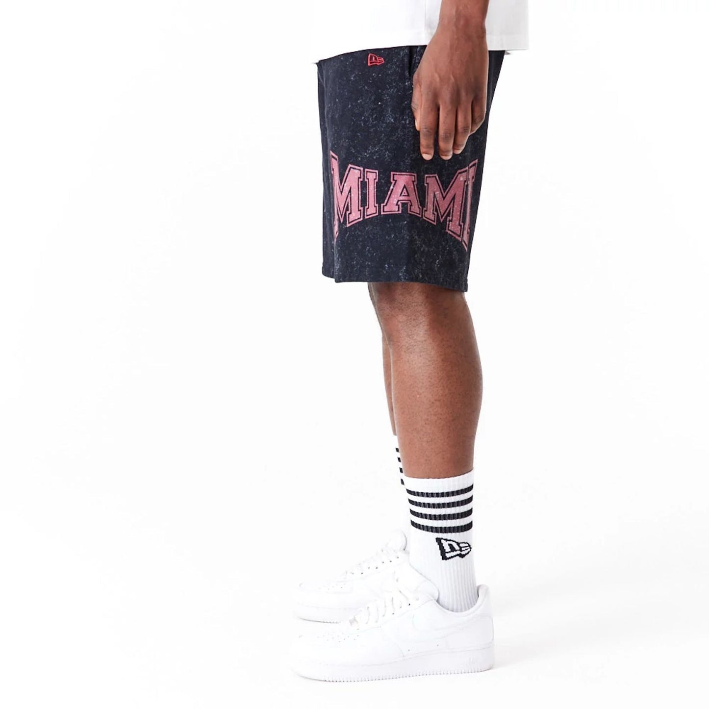 New Era Miami Heat NBA Washed Black Shorts