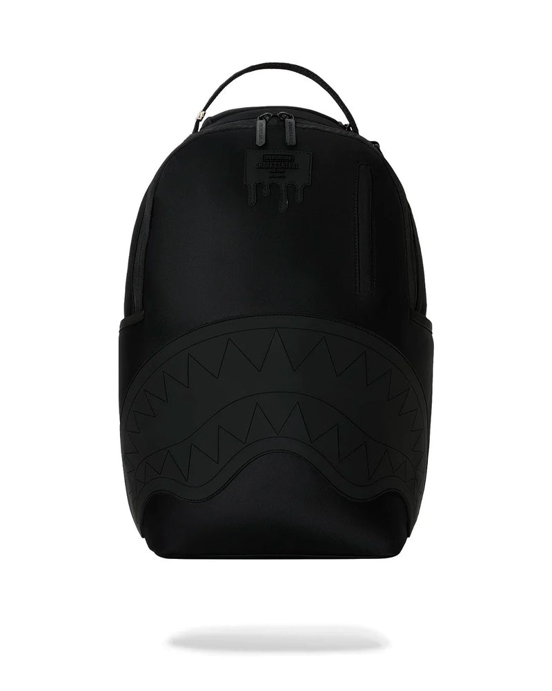 SHARK CENTRAL BLACKED OUT EMBOSSED NYLON BACKPACK תיק גב