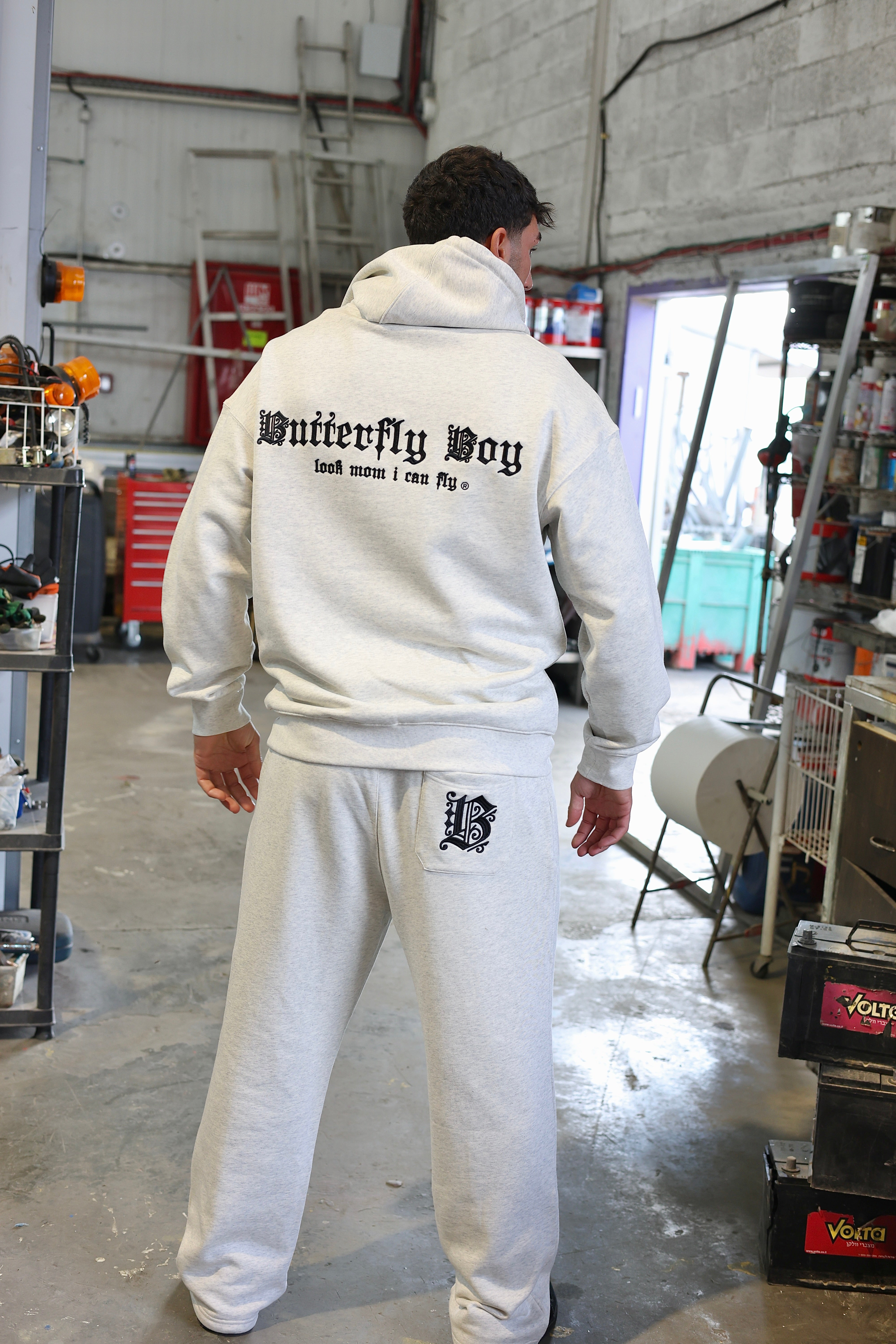 BUTTERFLY BOY HOODIE - DIRTY WHITE