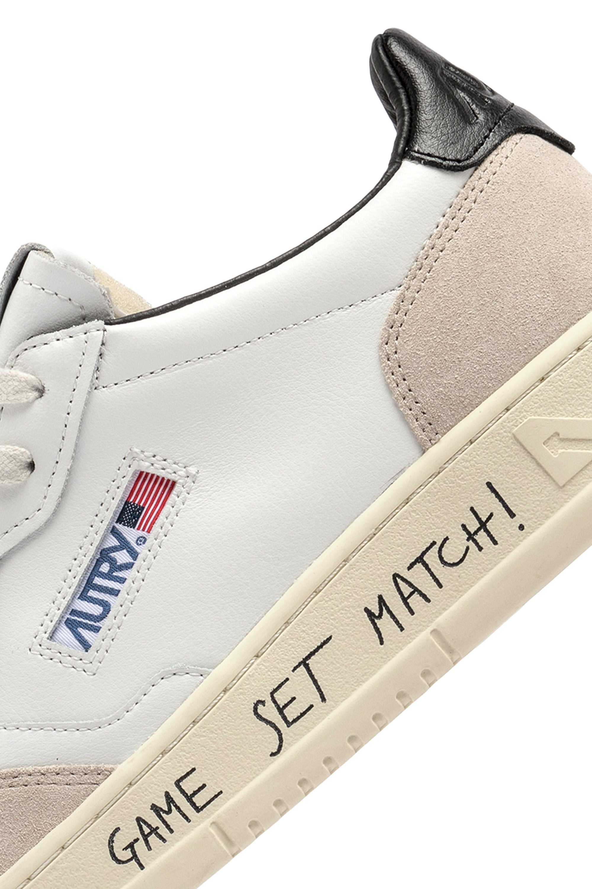 MEDALIST LOW SNEAKERS IN LEATHER AND SUEDE WITH LETTERING