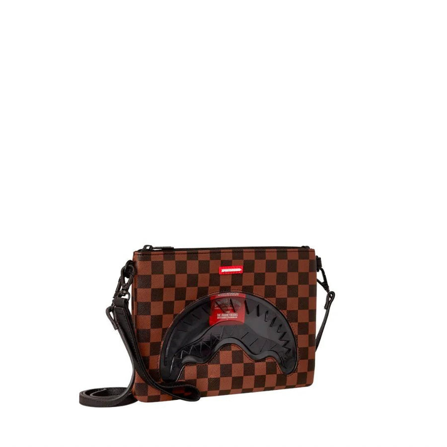 SPRAYGROUND SIP CLEAR SM & EYES CROSSOVER CLUTCH