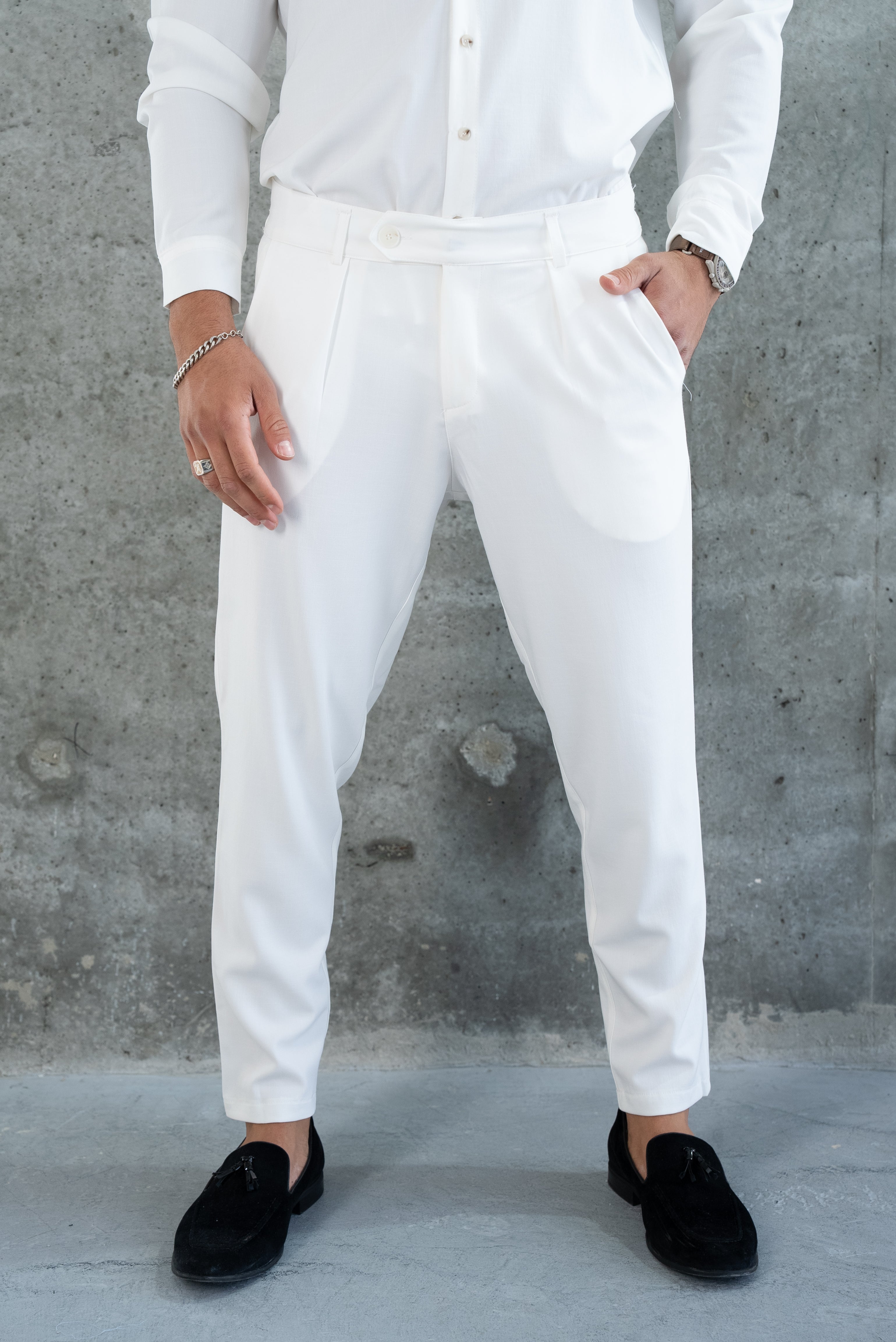 ELEGANT PANTS MAX MARA - WHITE