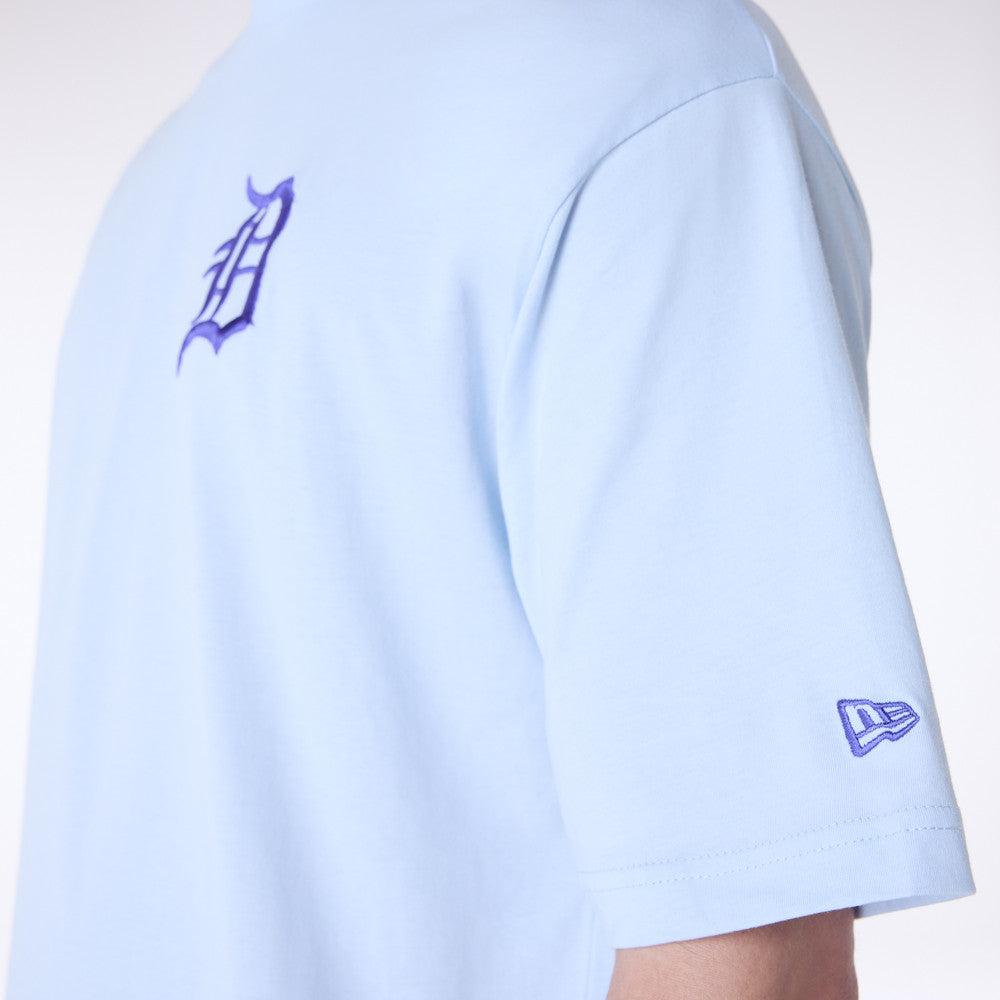 Detroit Tigers MLB League Essential Pastel Blue Oversized T-Shirt