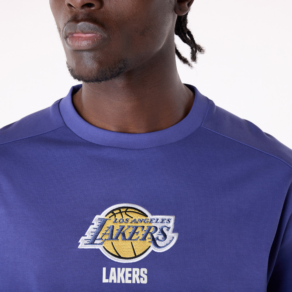 NEW ERA LA Lakers NBA Wordmark Dark Blue Oversized T-Shirt