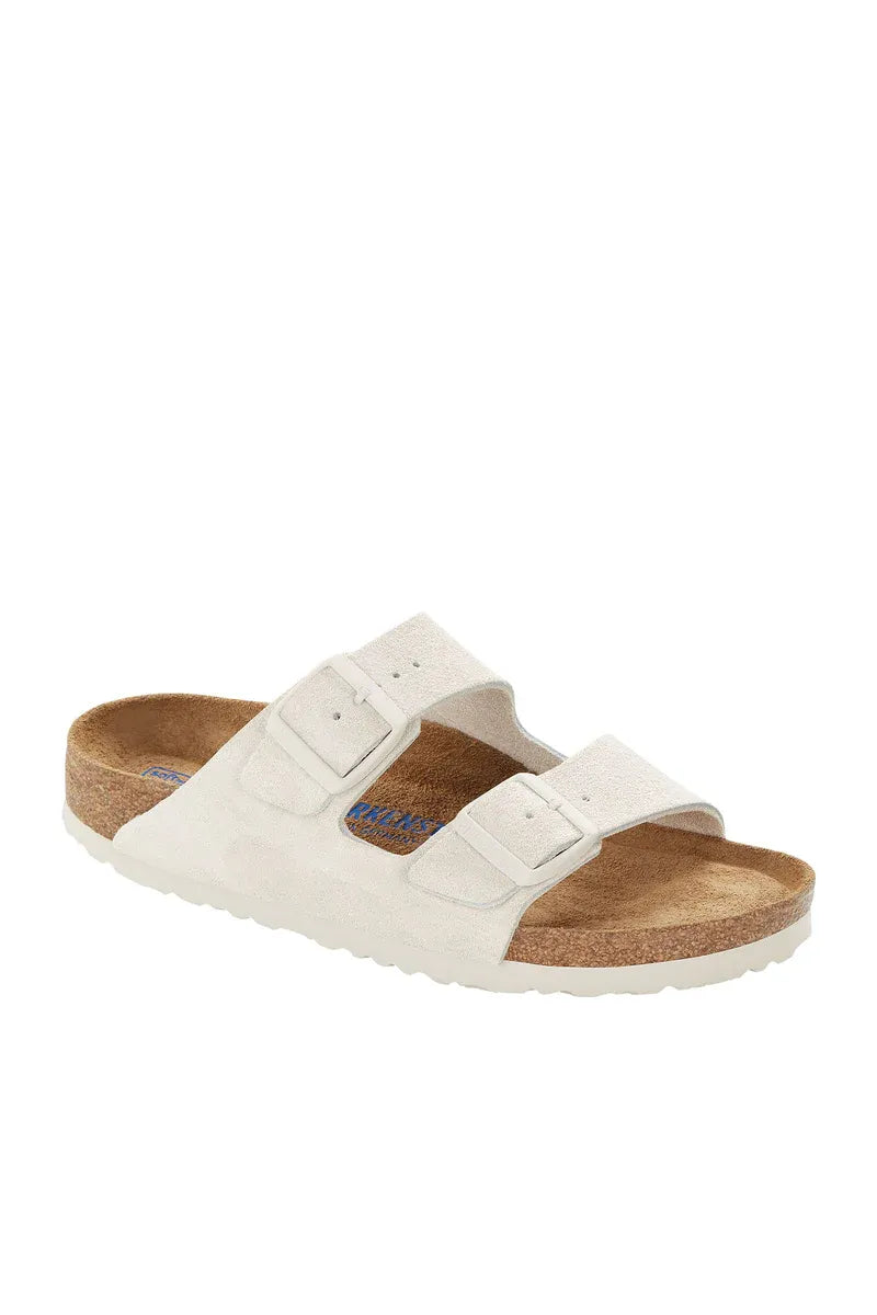 כפכפי בירקנשטוק אריזונה זמש לבן יוניסקס - Butterfly Sneakers