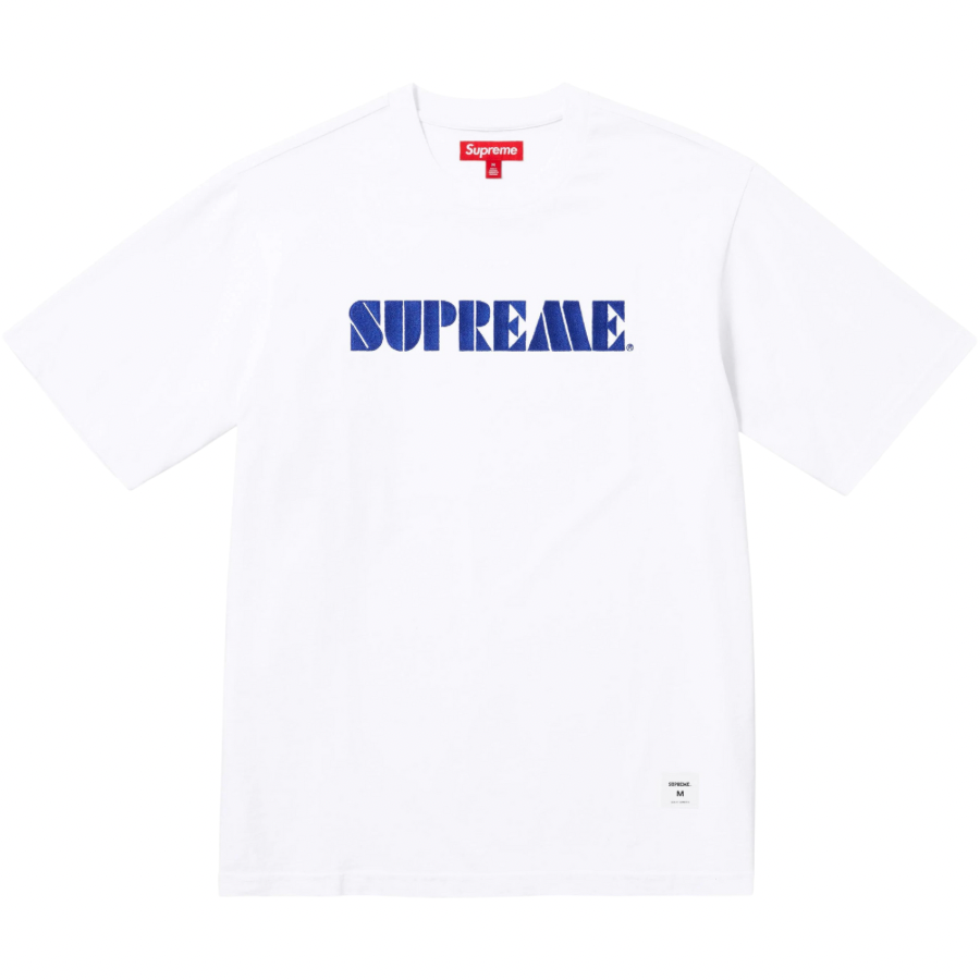 SUPREME STENCIL EMBROIDERED s/s TOP SS24