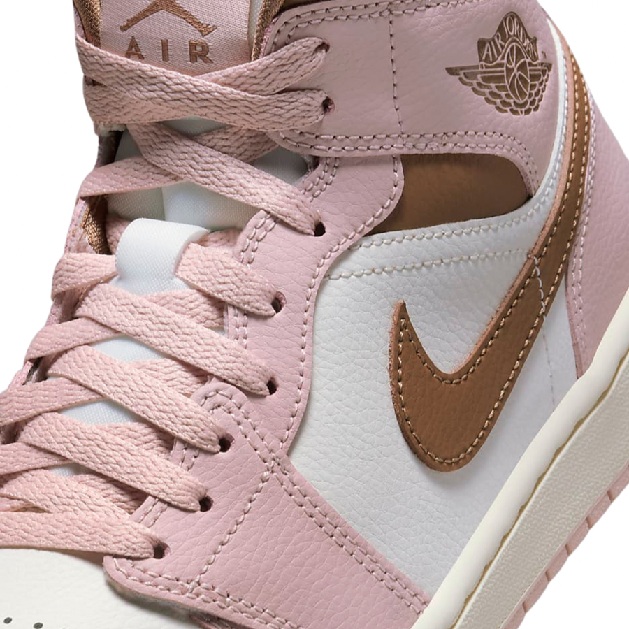 Jordan 1 Mid (W) Pink Oxford Brown