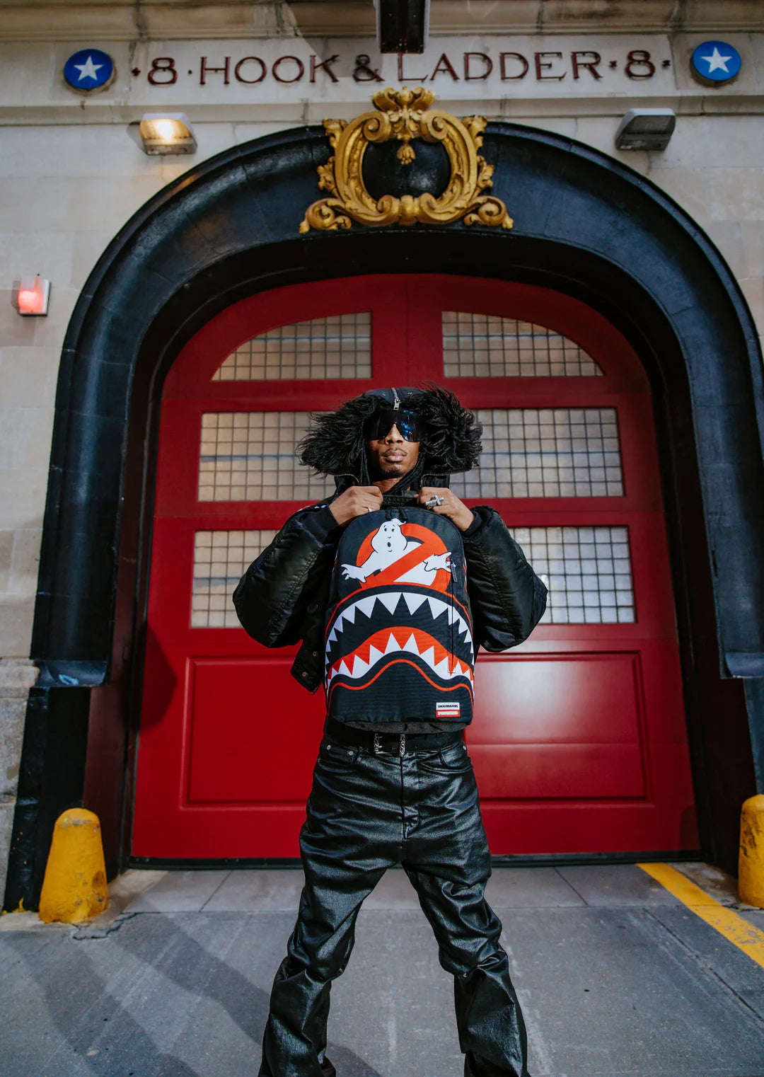 GHOSTBUSTERS LOGO AND SHARK MOUTH BACKPACK