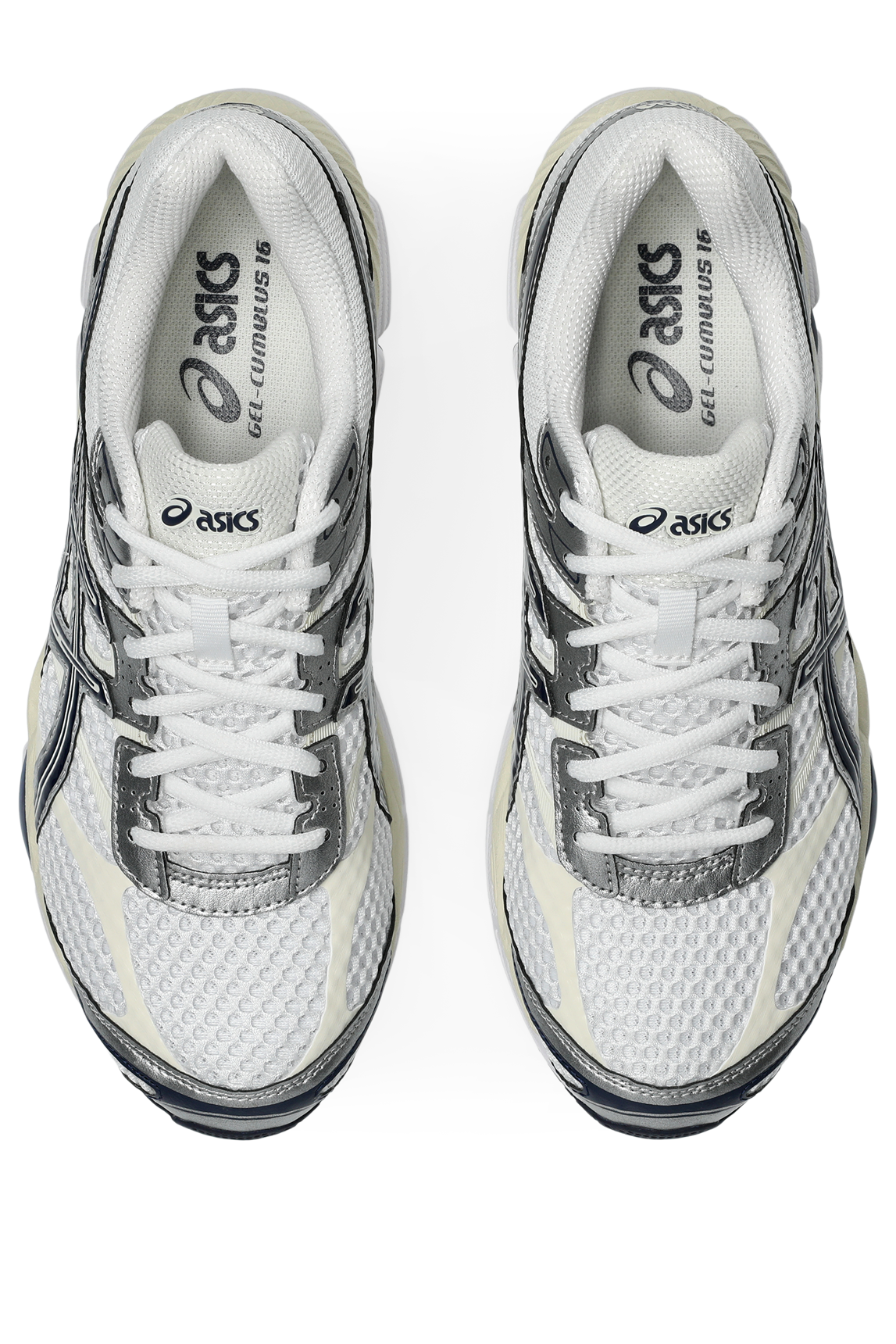 Asics Gel Cumulus 16 Unisex White Midnight סניקרס ג'ל קומולוס 16 יוניסקס - Butterfly Sneakers
