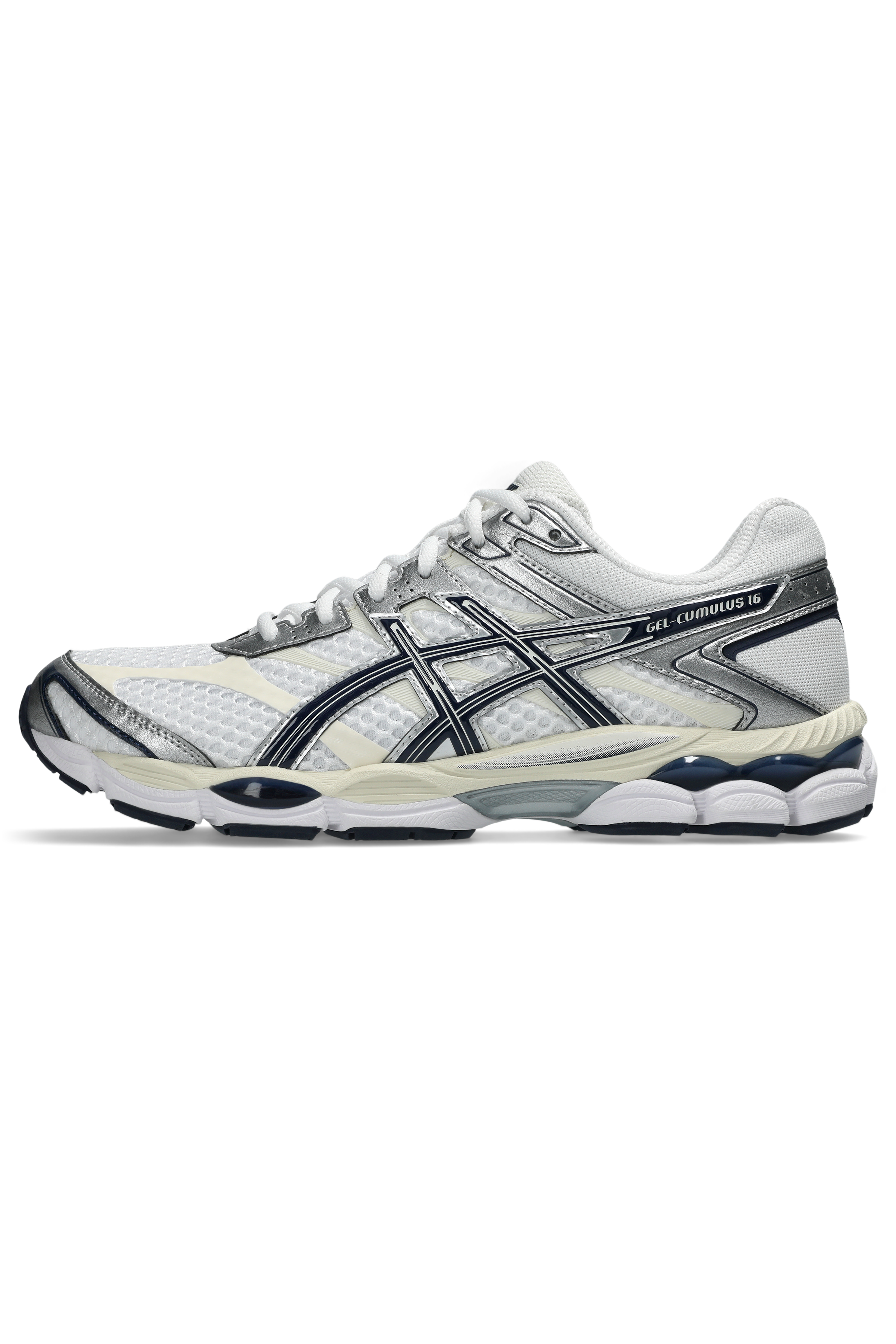 Asics Gel Cumulus 16 Unisex White Midnight סניקרס ג'ל קומולוס 16 יוניסקס - Butterfly Sneakers