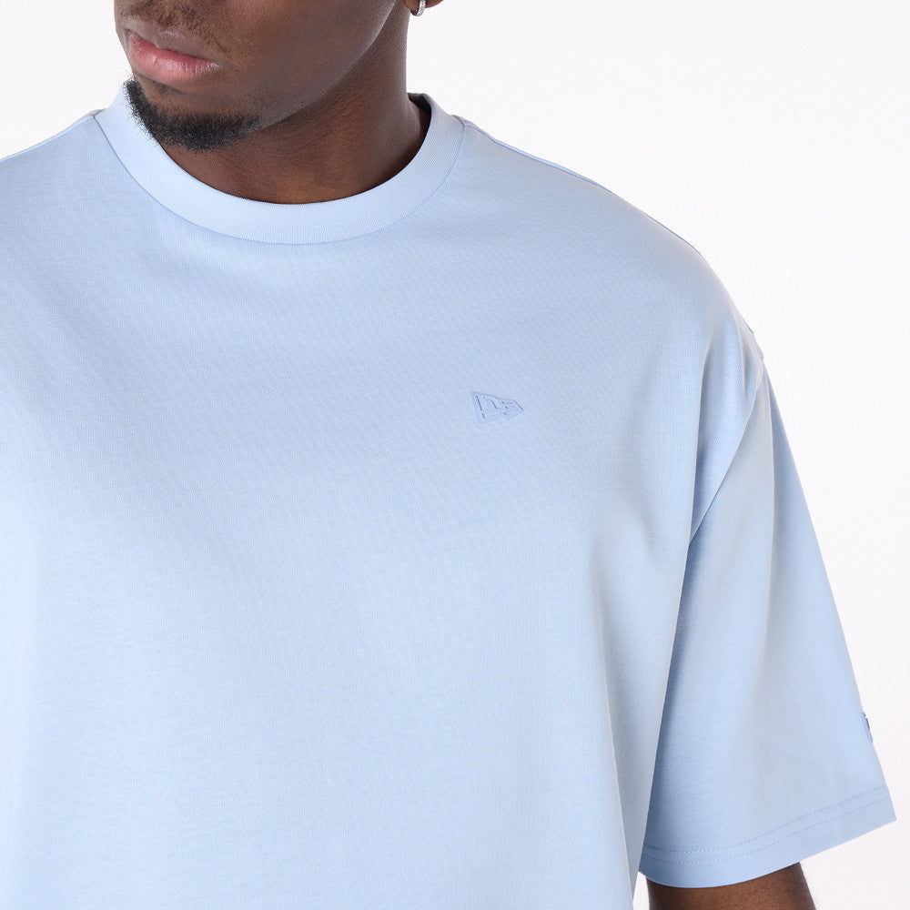 New Era Sticker Pastel Blue Oversized T-Shirt