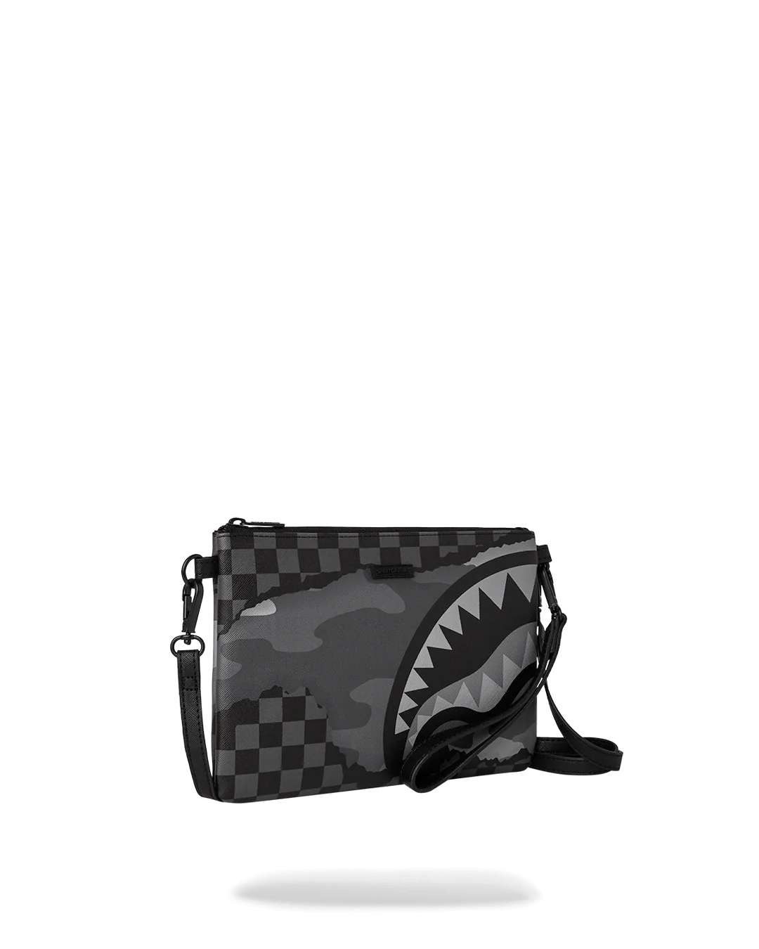 SPLIT UP CAMO TEAR: CROSSOVER CLUTCH W/ SHOUDLER STRAP