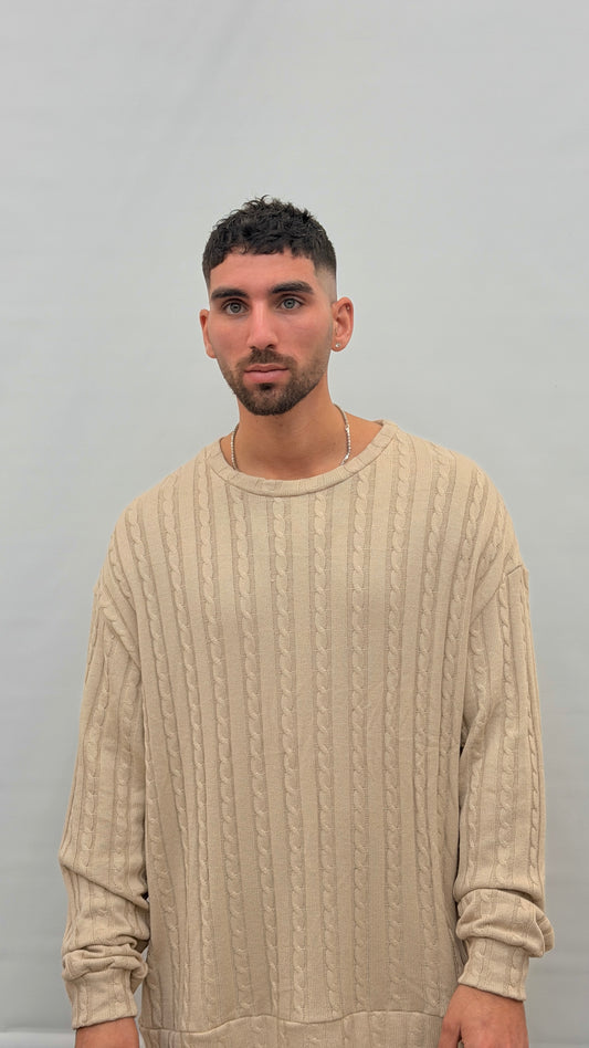 Butterfly Boy Signature Cable Knit
 - Cream