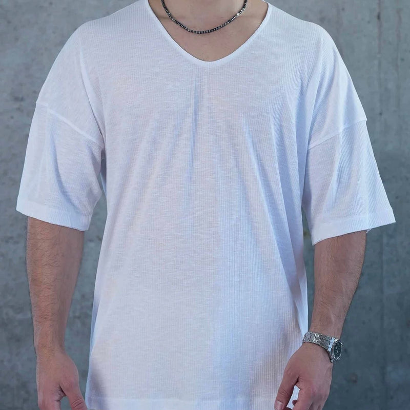 LINEN T SHIRT - WHITE - Butterfly Sneakers