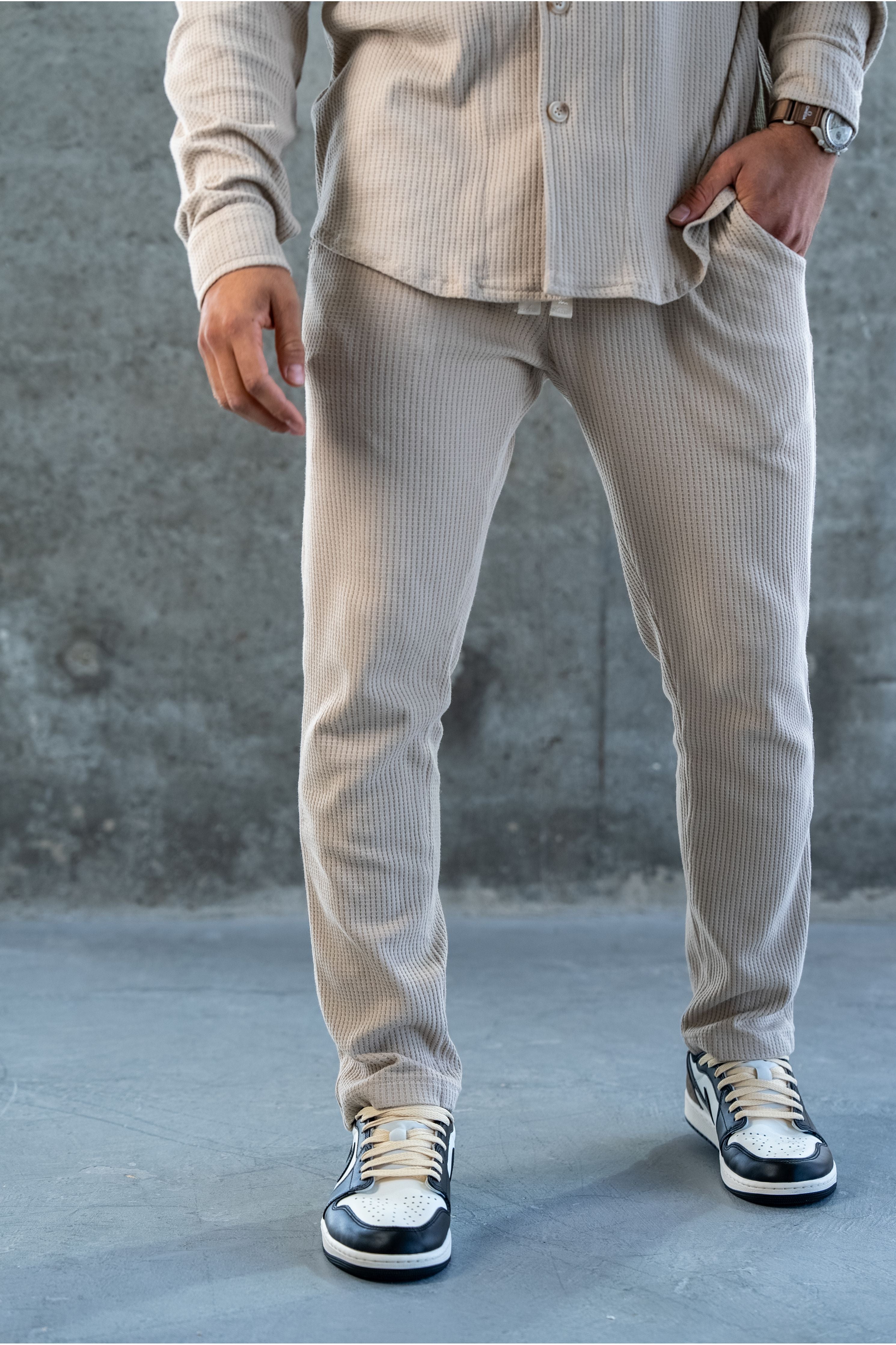 ELEGANT PANTS WAFFLE - MOCHA - Butterfly Sneakers