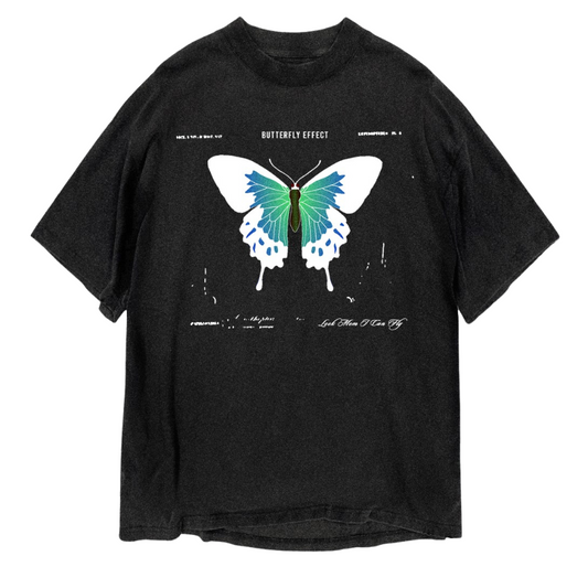 Black T-shirt - Butterfly Sneakers