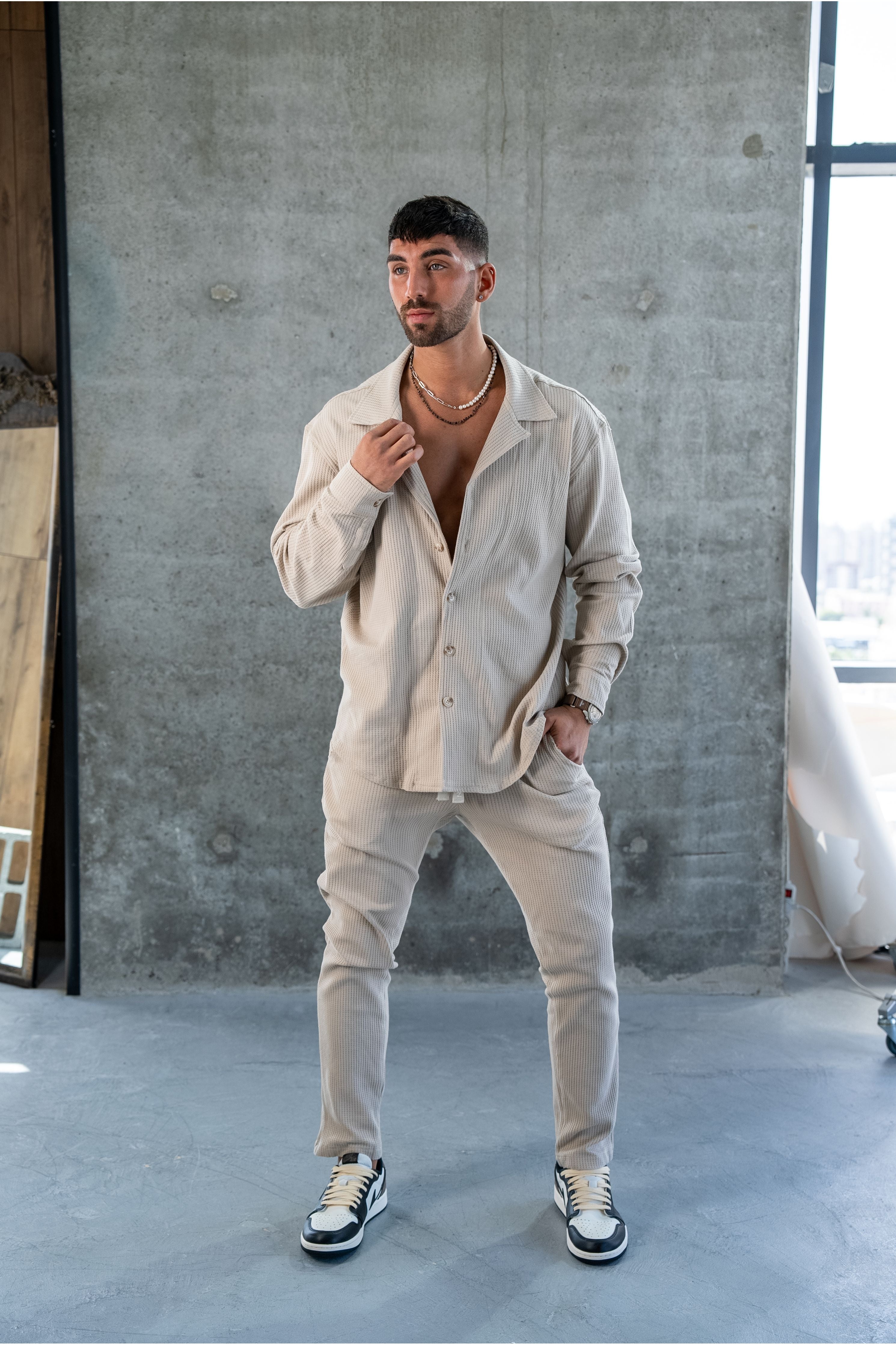 ELEGANT PANTS WAFFLE - MOCHA - Butterfly Sneakers