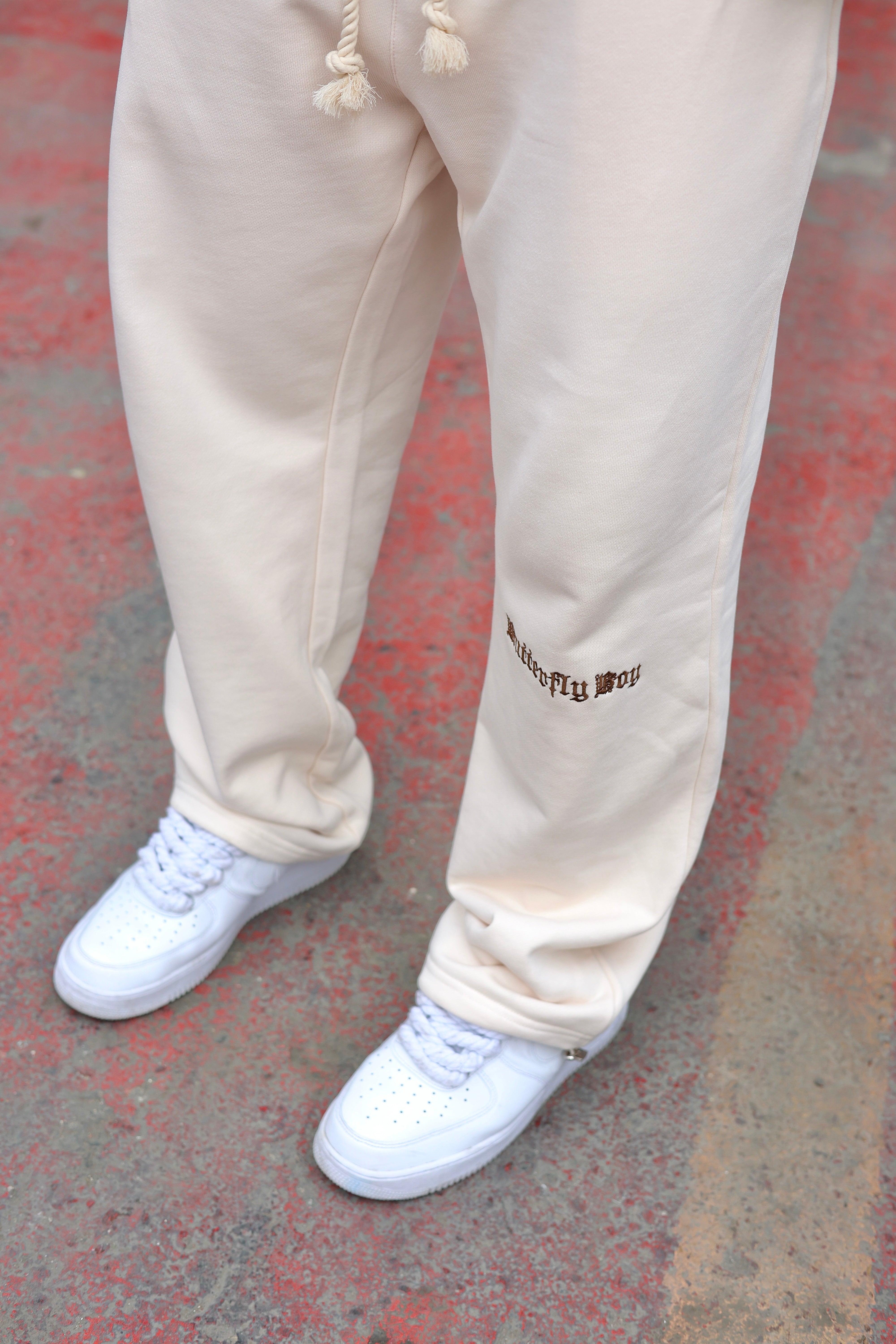 BUTTERFLY BOY JOGGERS - CREAM