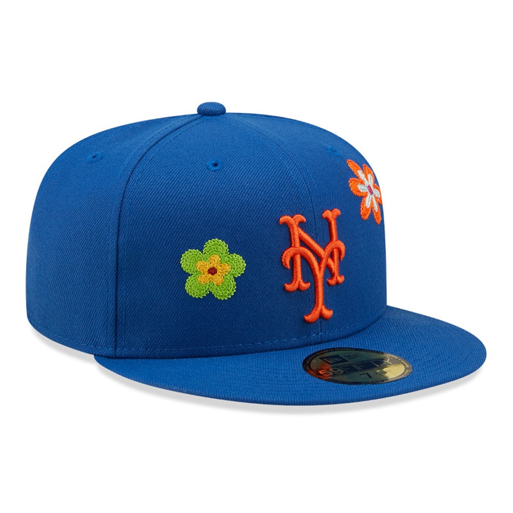 New York Mets MLB Flower Blue 59FIFTY Fitted Cap - New era