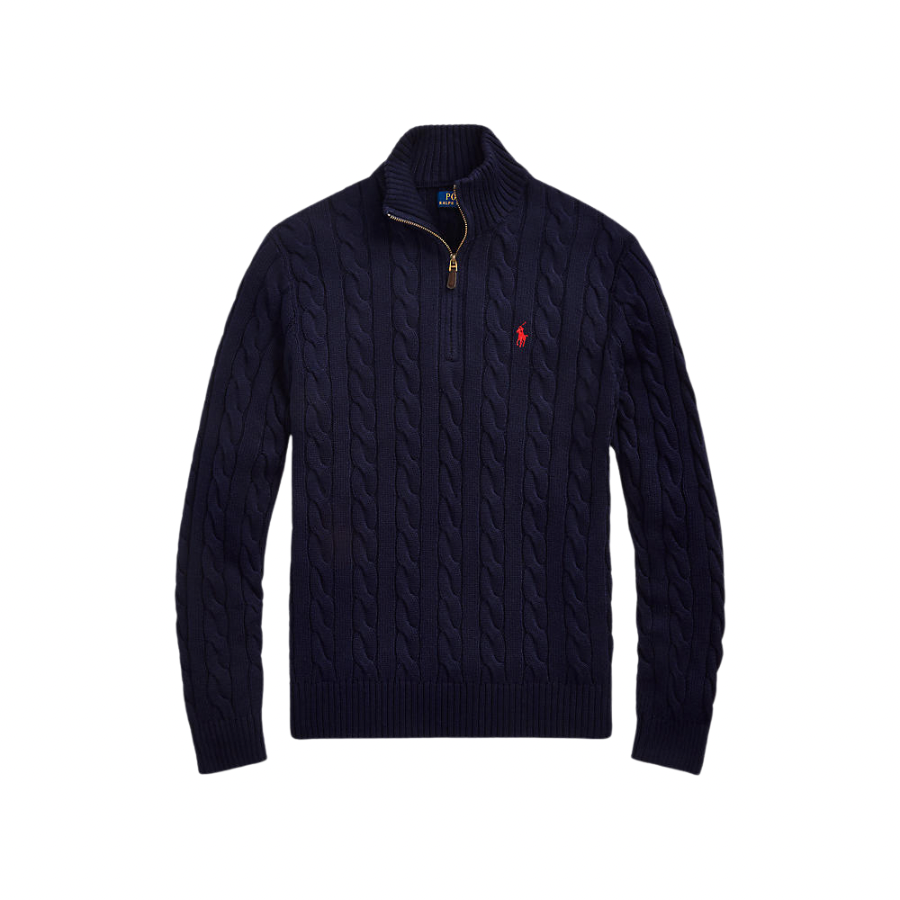 Ralph Lauren Men's Long Sleeve V Neck Blue polo