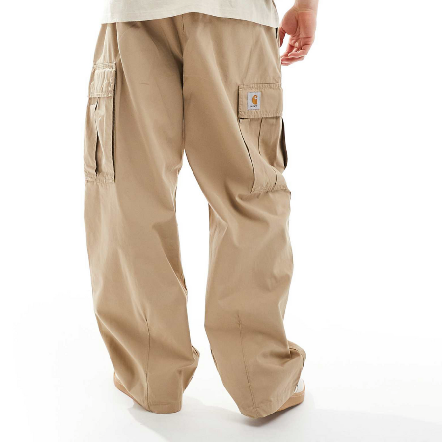 CARHARTT WIP CARGO TROUSERS IN BEIGE