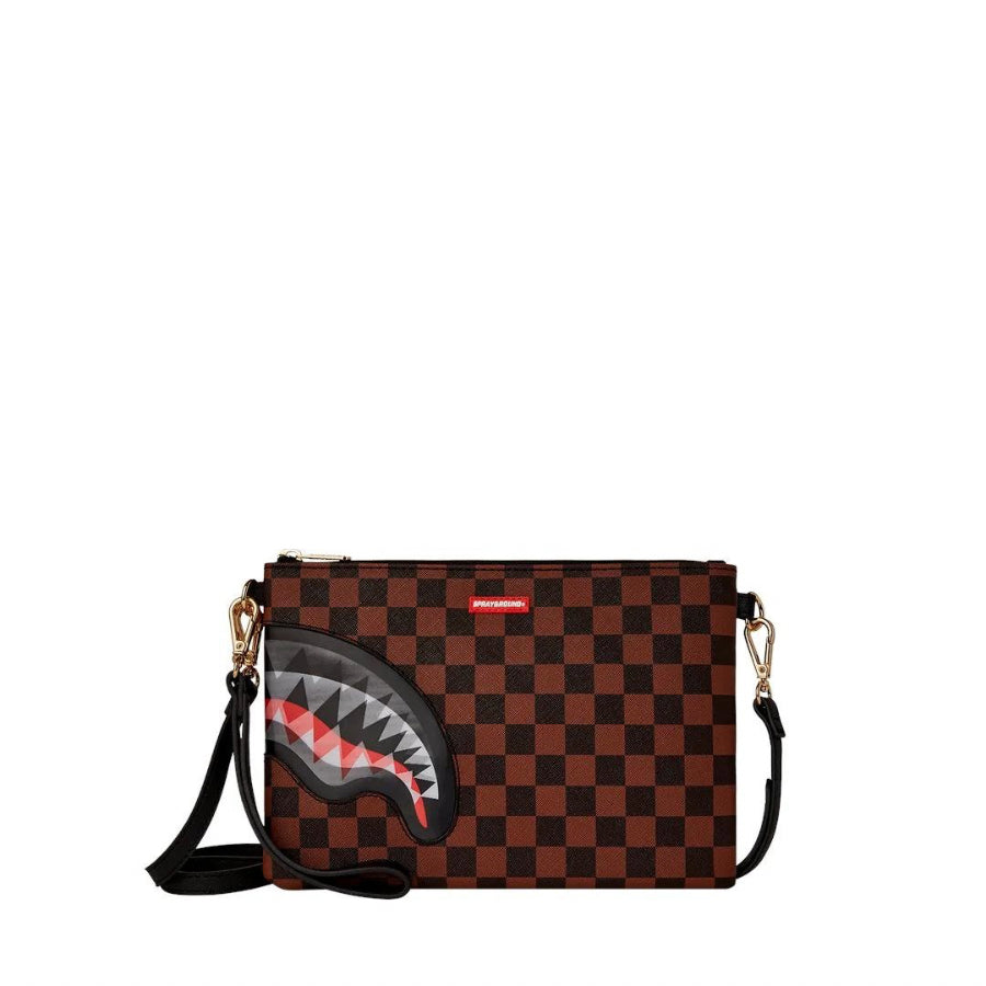 SPRAYGROUND SHARKS IN PARIS LENTICULAR CHOMP CROSSOVER CLUTCH