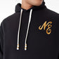 New Era Script Black Script Logo Black Oversized Pullover Hoodie