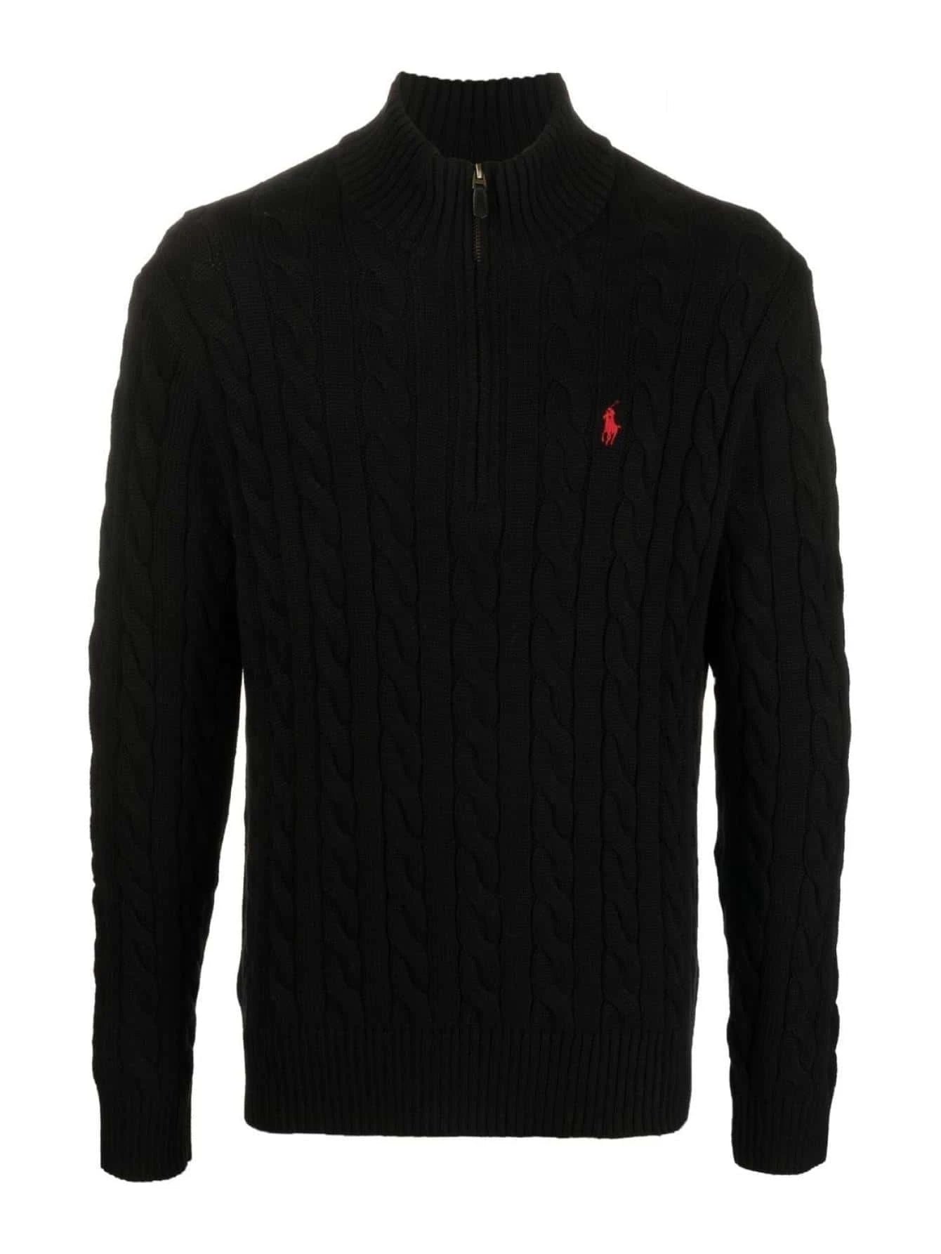 Ralph Lauren Men's Long Sleeve V Neck Blouse Black polo