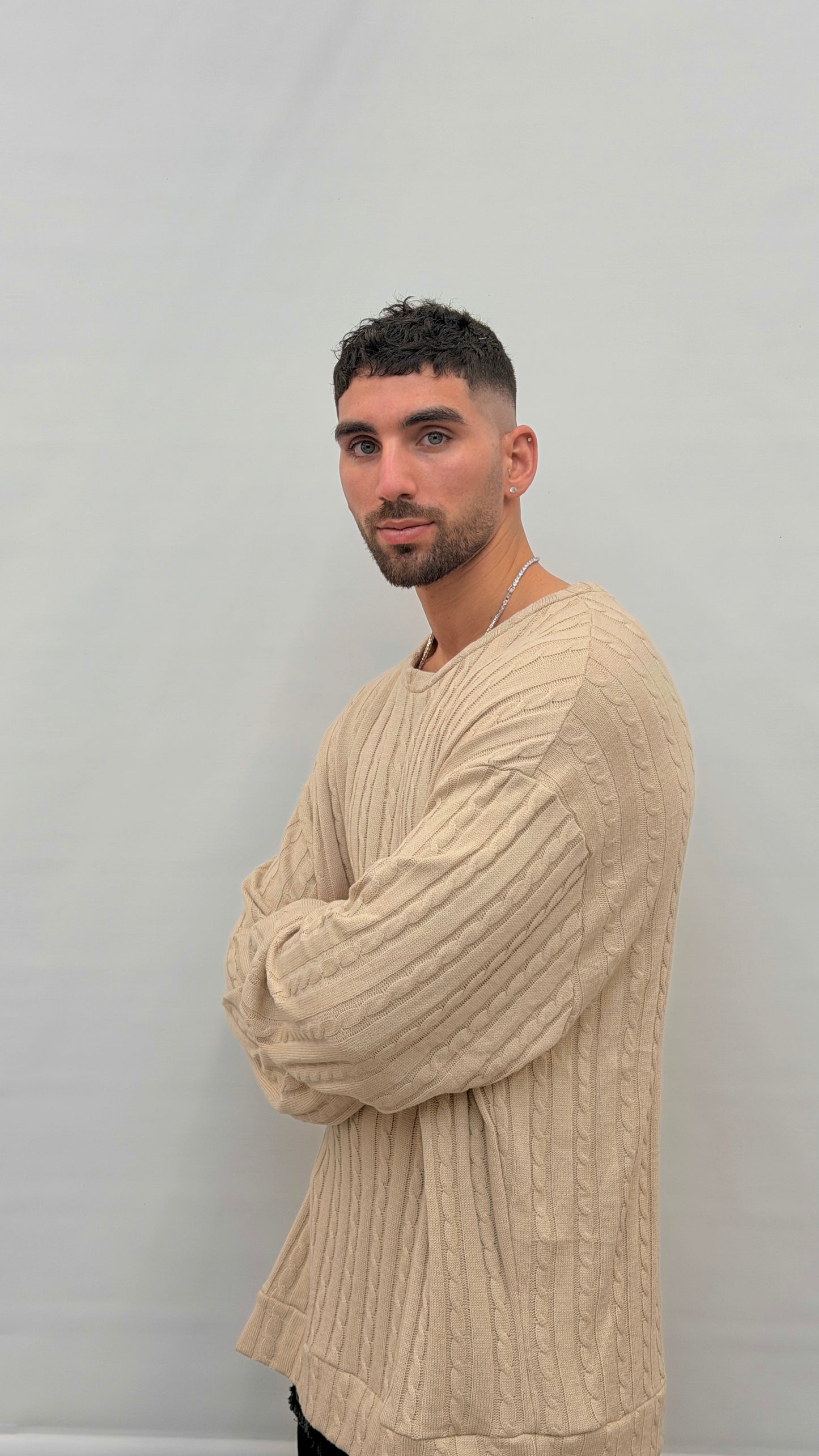 Butterfly Boy Signature Cable Knit
 - Cream