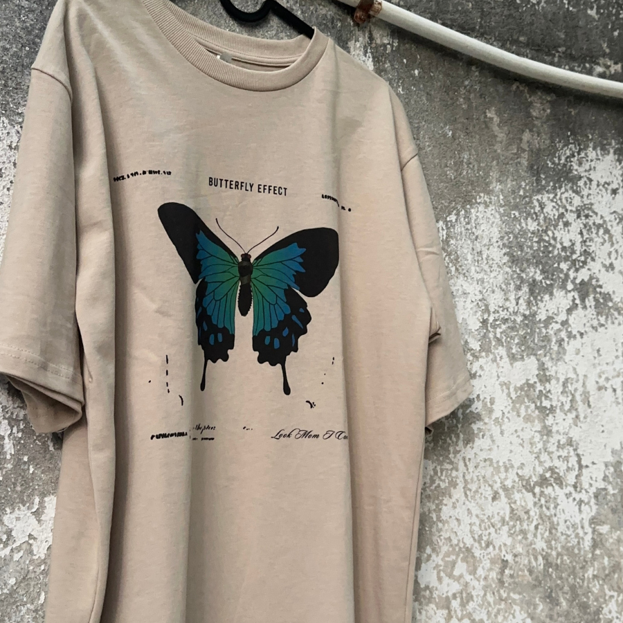 Brown T-shirt - Butterfly Sneakers