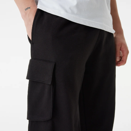 New Era Black Cargo Joggers