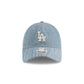 LA Dodgers Womens Acid Denim Pastel Blue 9TWENTY Adjustable Cap