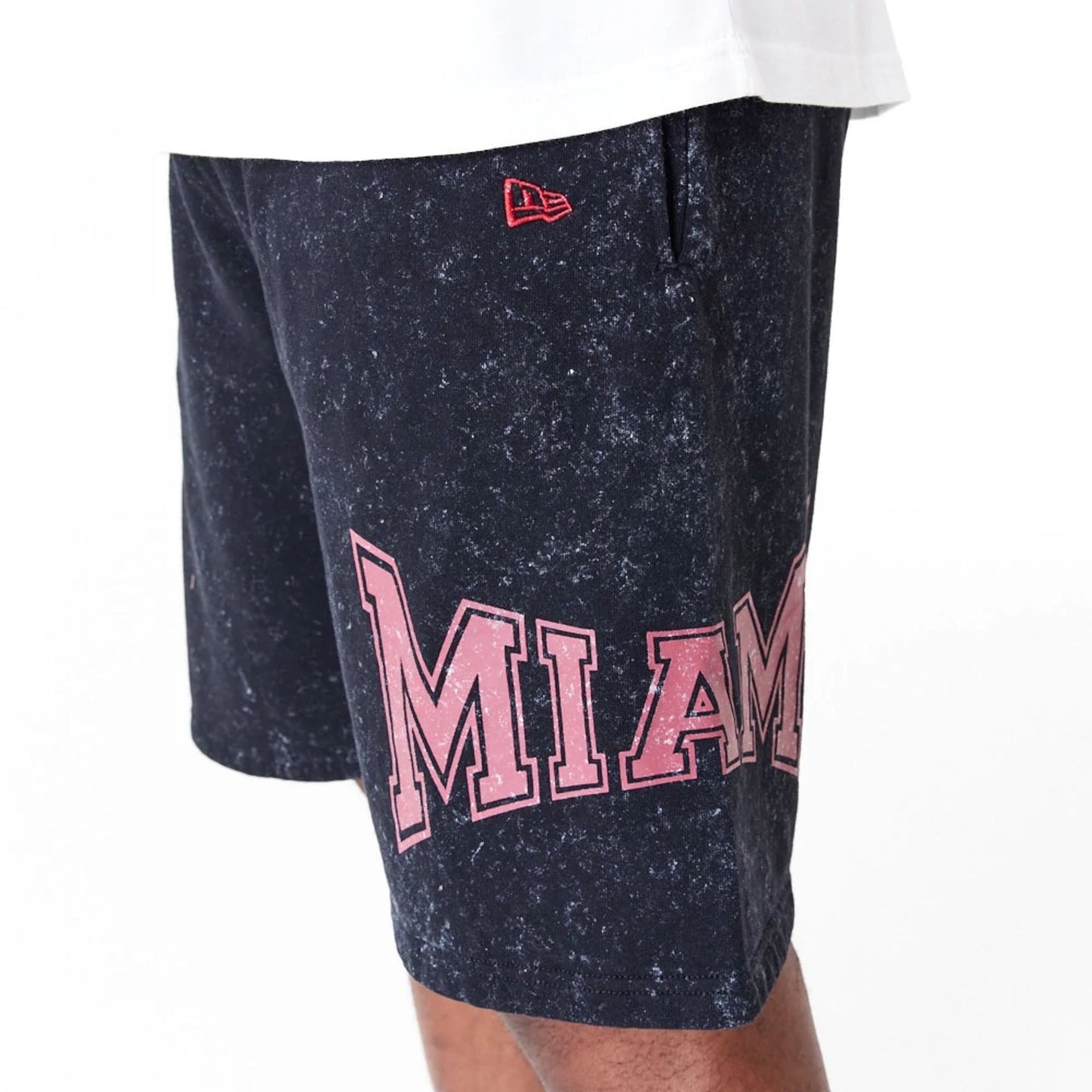 New Era Miami Heat NBA Washed Black Shorts