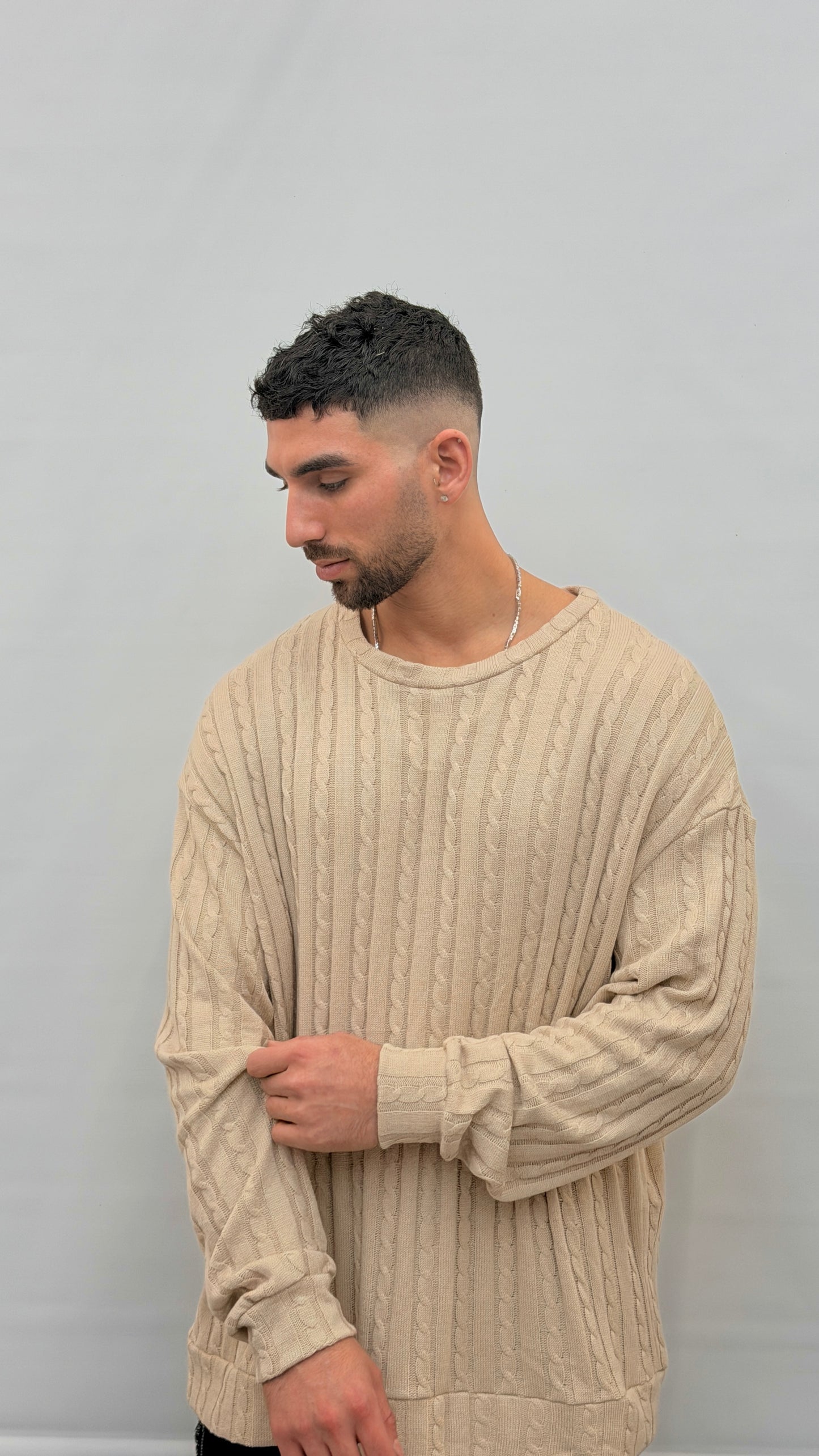 Butterfly Boy Signature Cable Knit
 - Cream