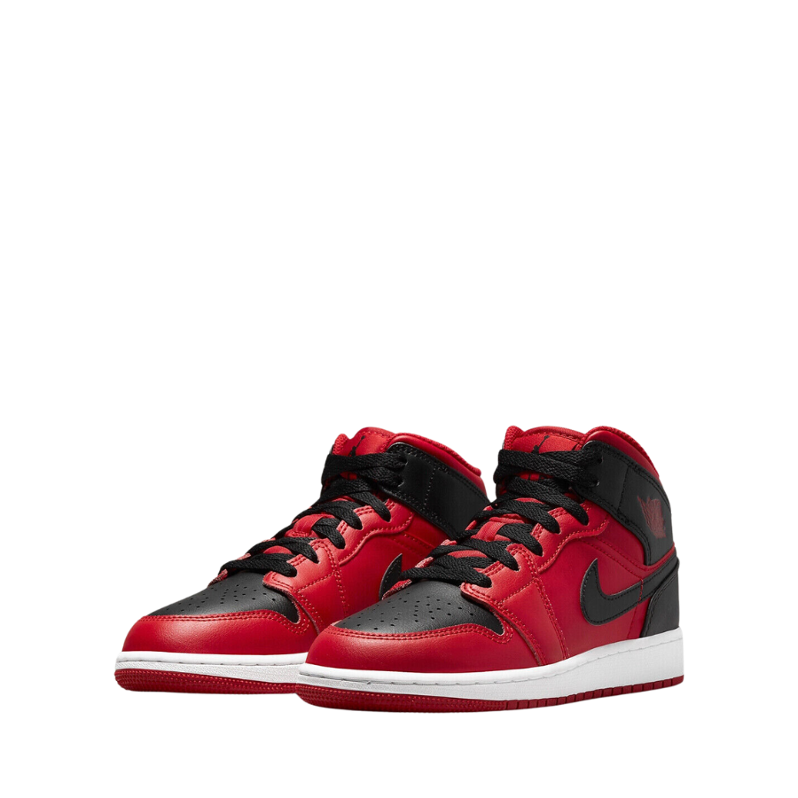 Air Jordan 1 Mid GS Reverse Bred Black