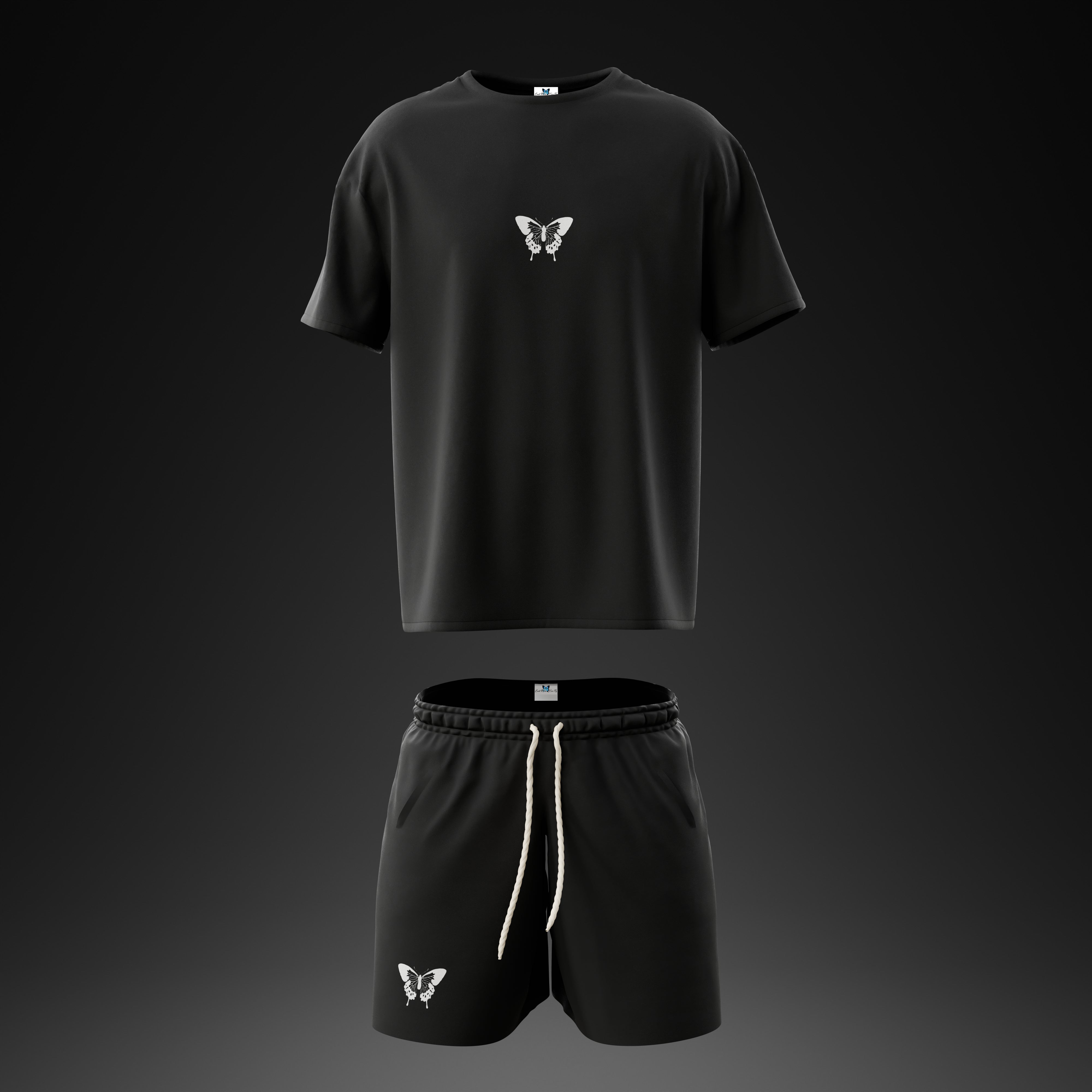 THE SIX - 4/6 - Black shallowtail - Sweatshorts