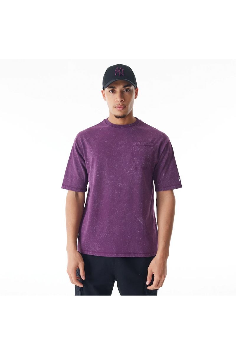 Wash Dark Purple Oversized T-Shirt - Butterfly Sneakers