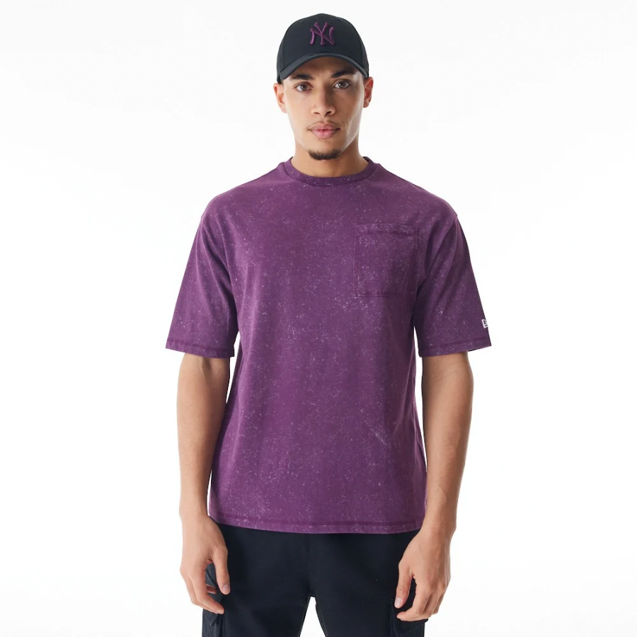 New Era Wash Dark Purple Oversized T-Shirt