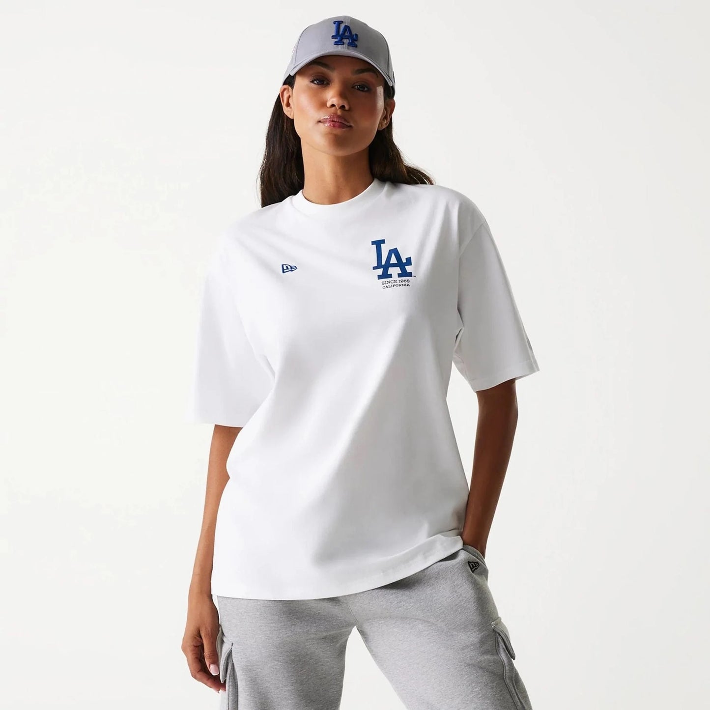 חולצת טי שרט שרוול קצר לבן MLB
