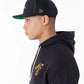 New Era Script Black Script Logo Black Oversized Pullover Hoodie
