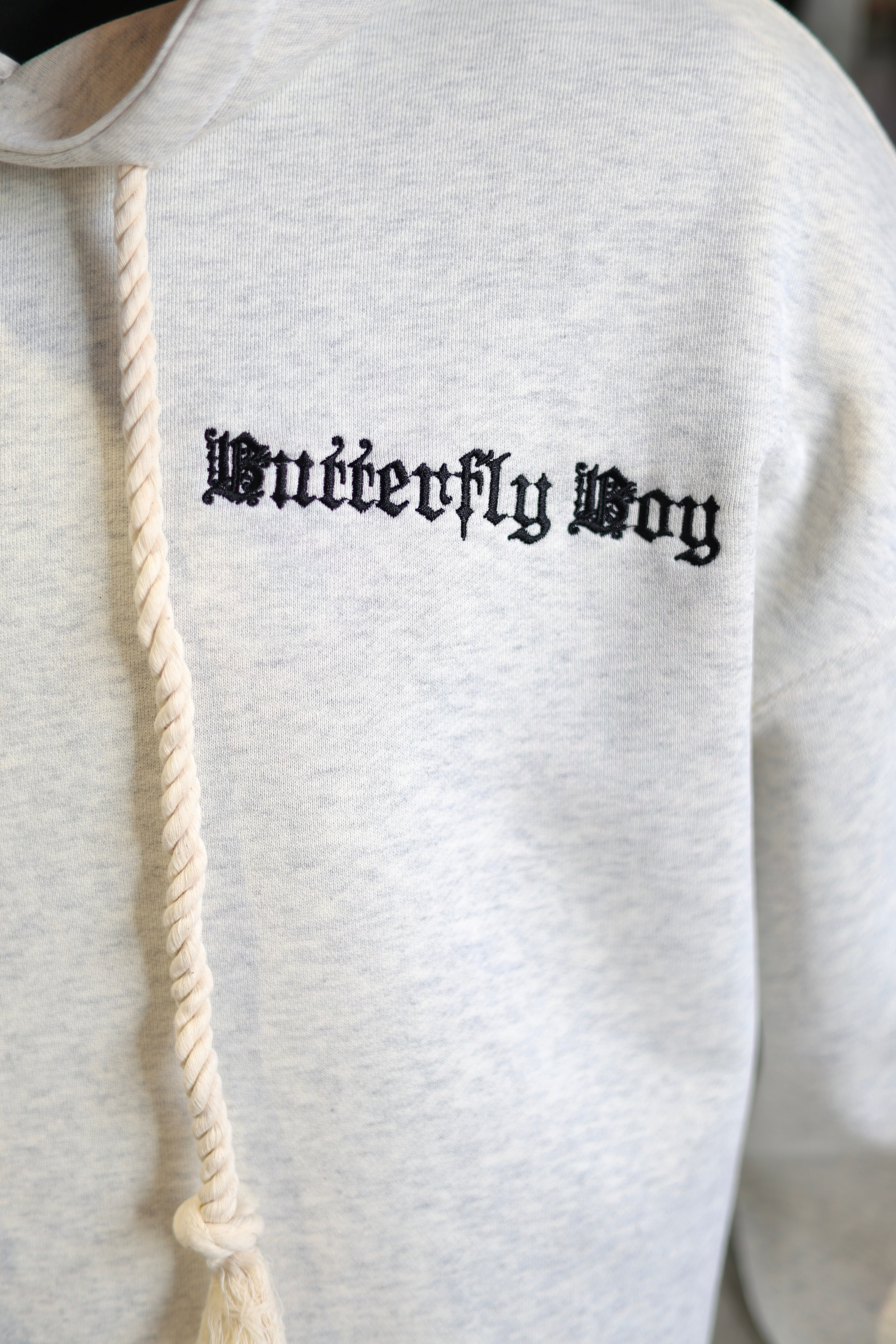 BUTTERFLY BOY HOODIE - DIRTY WHITE