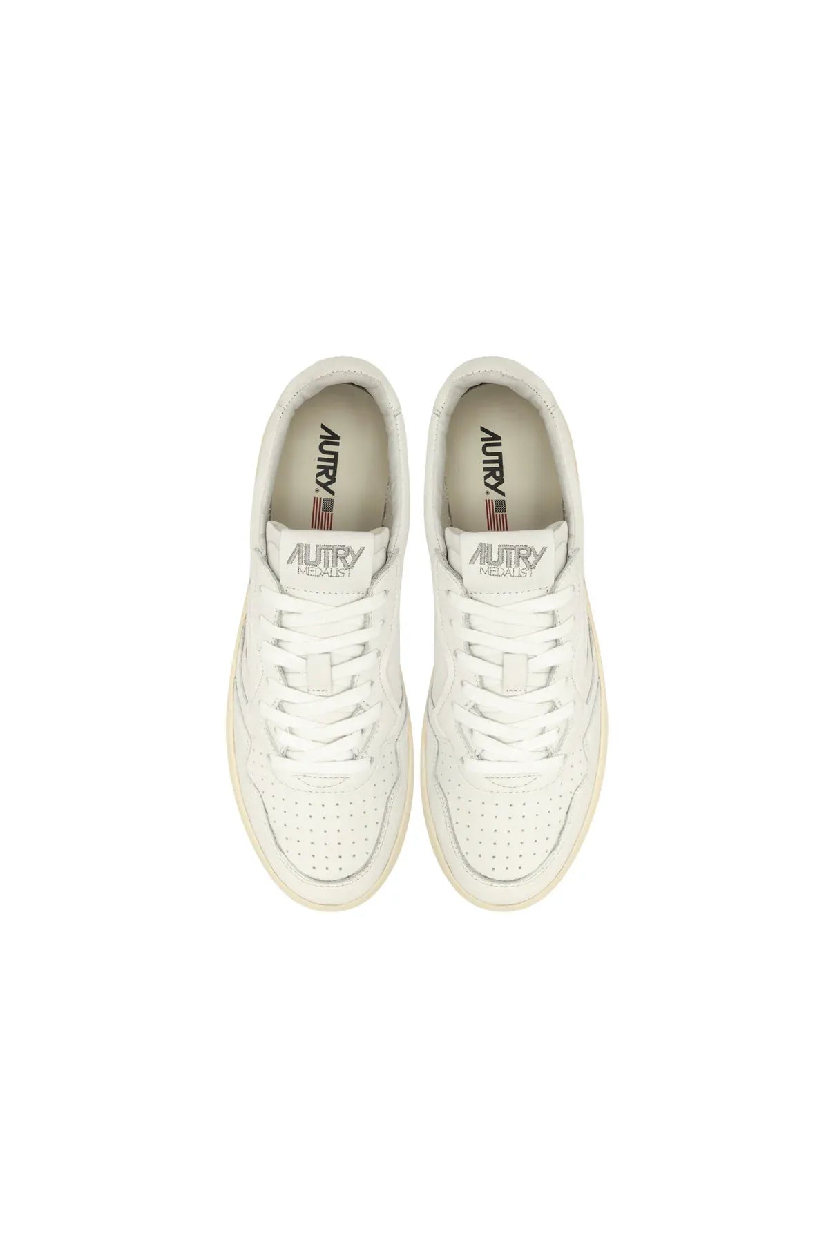 MEDALIST LOW SNEAKERS IN SUPER-SOFT WHITE NAPPA - Butterfly Sneakers