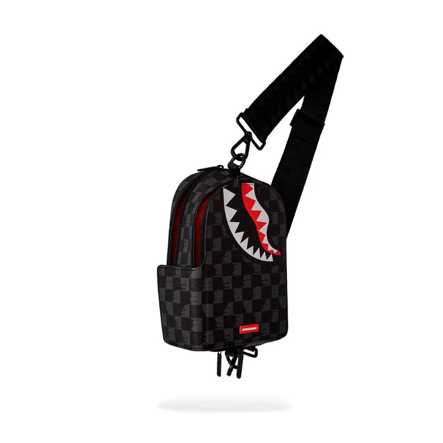 SPRAYGROUND DRIP CHECK SHARK SLING