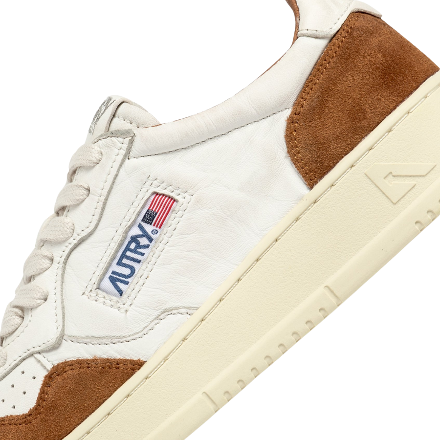 AUTRY SNEAKERS WHITE & GOATSKIN BROWN