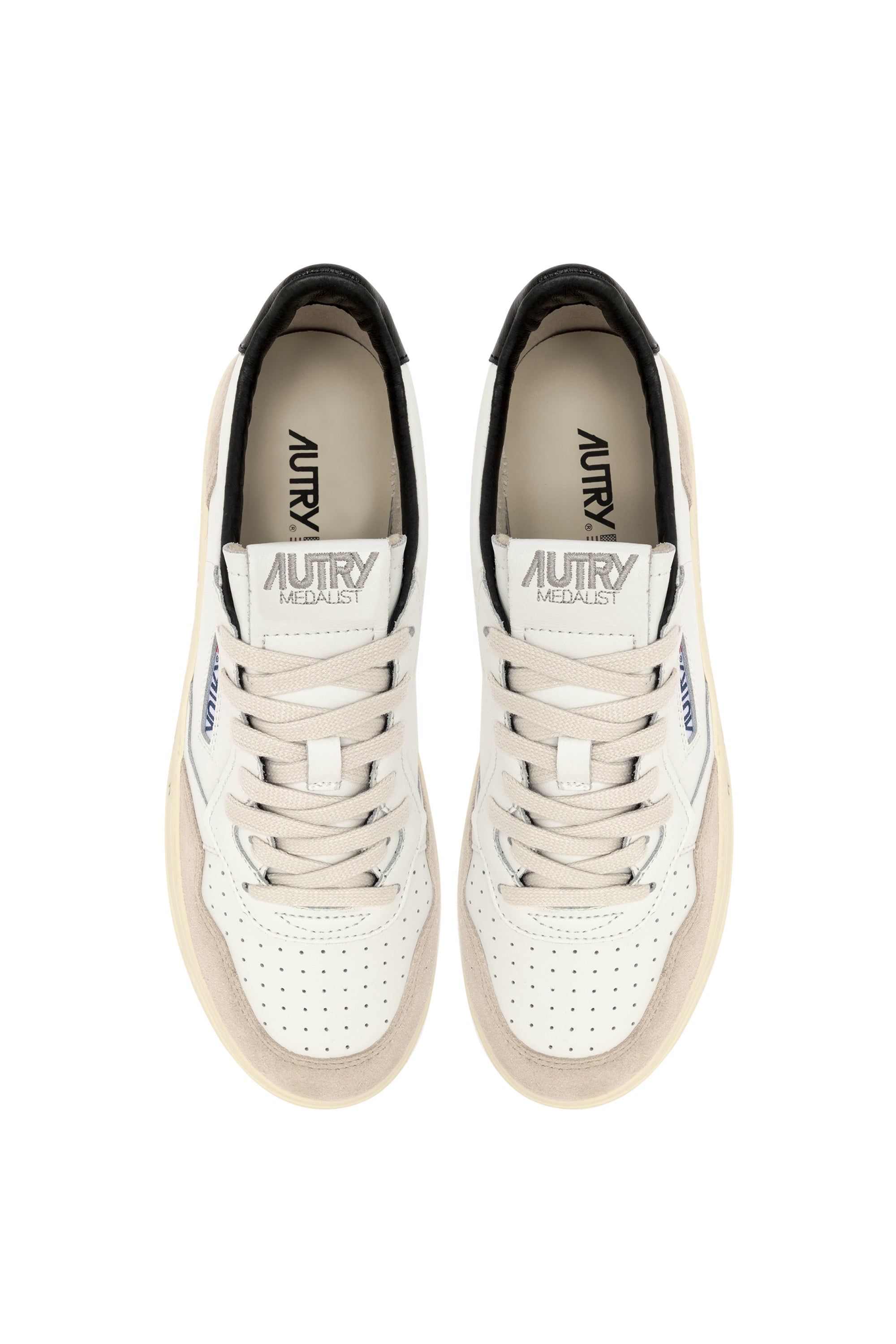 MEDALIST LOW SNEAKERS IN LEATHER AND SUEDE WITH LETTERING