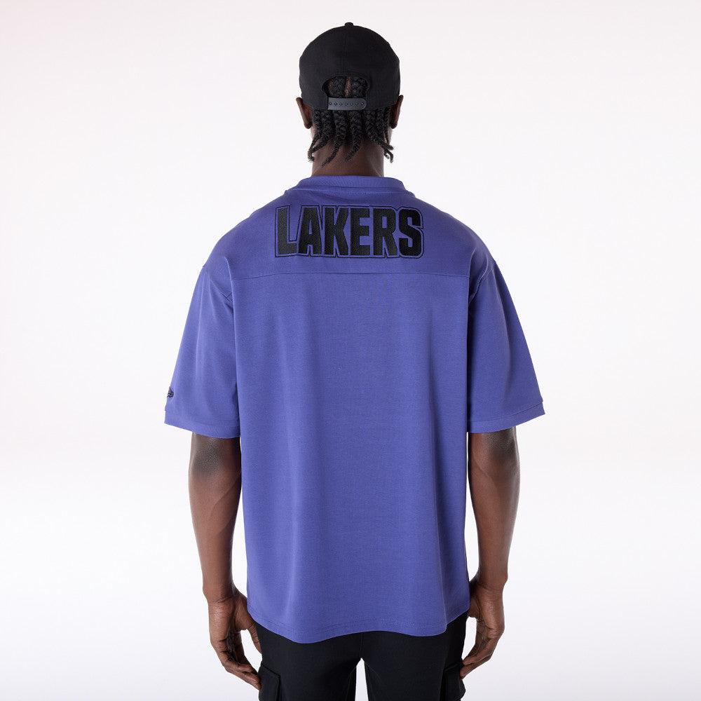 NEW ERA LA Lakers NBA Wordmark Dark Blue Oversized T-Shirt